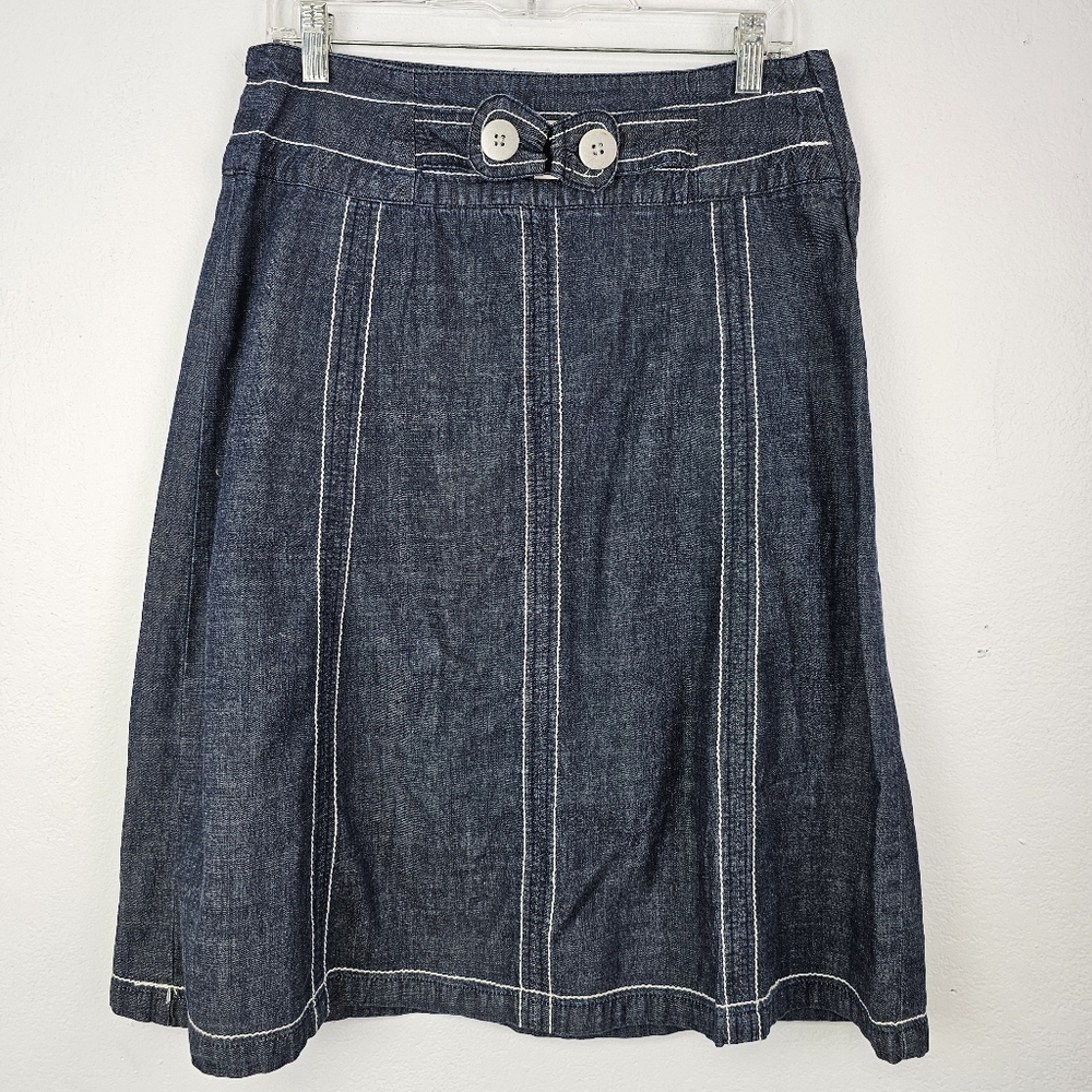 Y2 Blu Skirt Denim A-Line Juniors. Sz 3 Western Academia Casual Retro